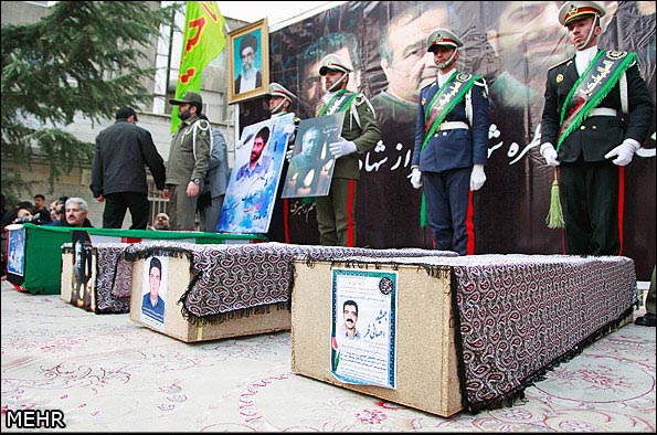 تشییع پیکر پاک کشته شدگان 