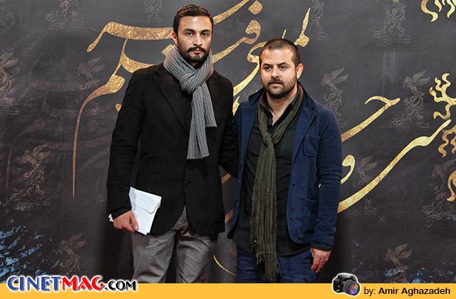 هومن سدی و امیر حدیدی - استقبال از هنرمندان در مراسم اختتامیه جشنواره سی و دوم فیلم فجر