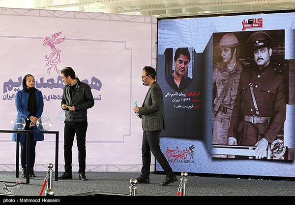 ساناز قنبری (خبرنگار) و علی اسدزاده (سرمایه گذار) - مراسم قرعه کشی جدول نمایش فیلم های در کاخ جشنواره سی و هشتم فیلم فجر - فیلم «خوب بد جلف 2: ارتش سری»