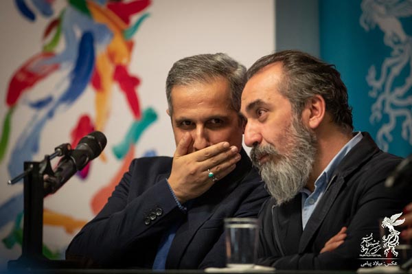 سیامک انصاری و جواد رضویان در نشست پرسش و پاسخ فیلم «زهرمار»