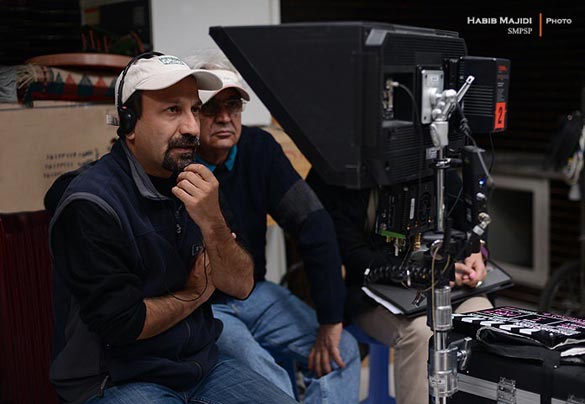 اصغر فرهادی در پشت صحنه فیلم سینمایی 