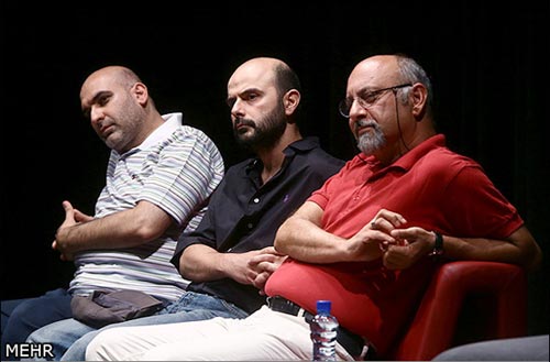 بابک کریمی، علی مصفا و مهرزاد دانش در نشست نقد و بررسی فیلم 